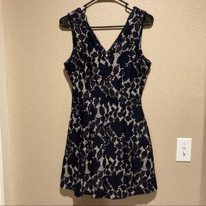 She & Sky Lace Layered Dress - Tank VNeck mini dress - ALine - Sz Med